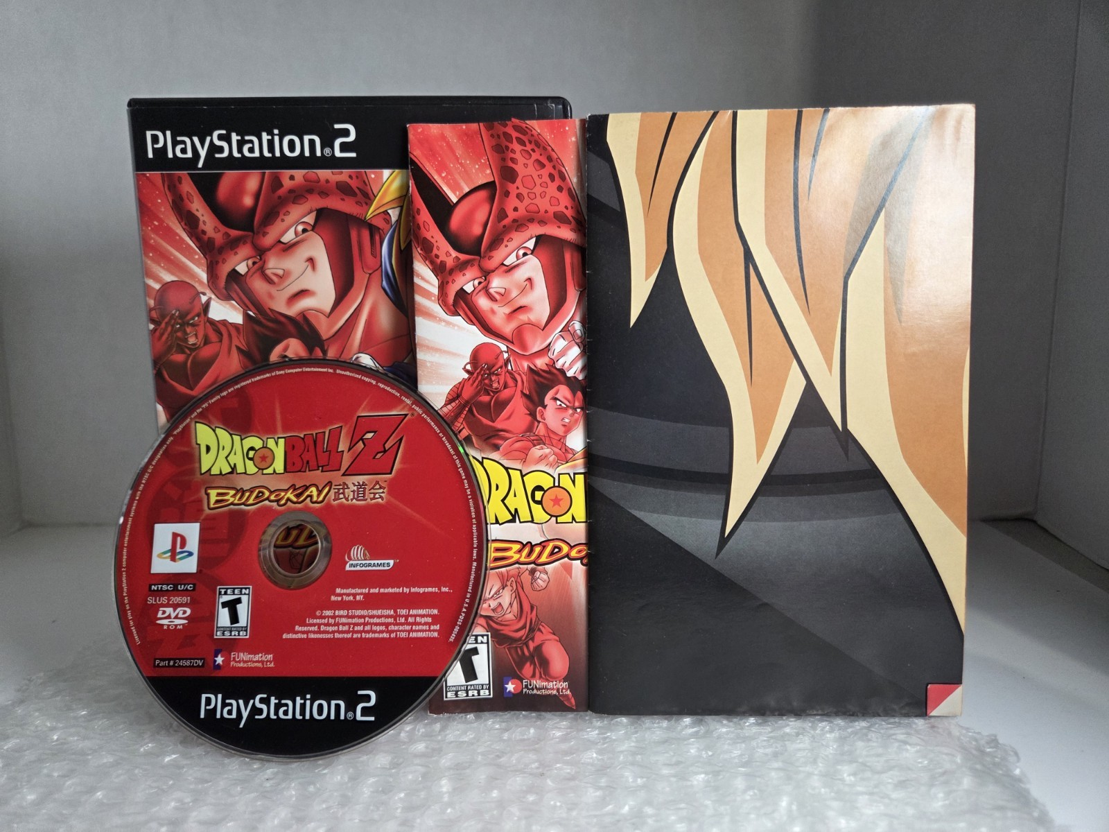 Dragon Ball Z Budokai PS2 Sony PlayStation 2 Complete Poster Tested Funimation
