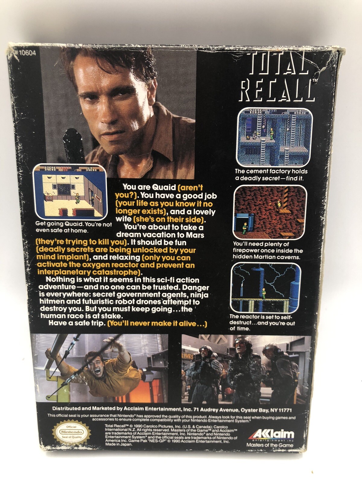 NES – Total Recall – 1990 – Acclaim – In Box