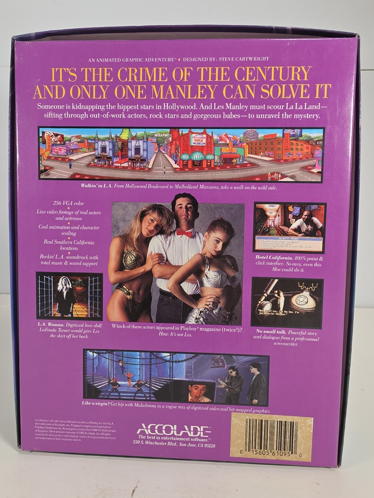 Les Manley In: Lost In L.A. (1991 MS-Dos 3.5″) Accolade – Complete