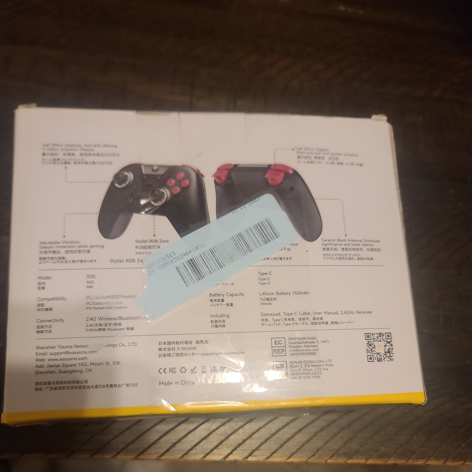 Open box resealed X05 Wireless Controller for PC/Steam/iPhone/Android/Switch
