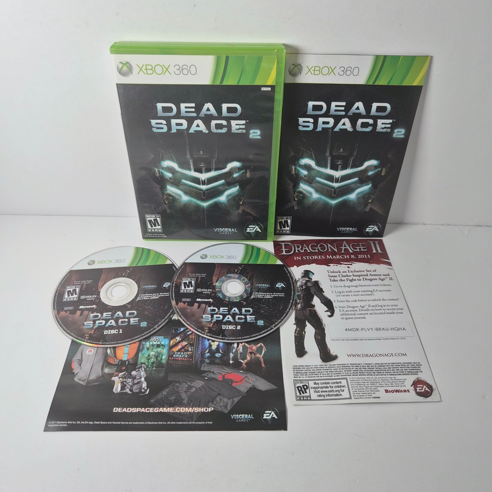 Dead Space 2 Xbox 360 CIB Tested 2 Disc Set Manual Inserts
