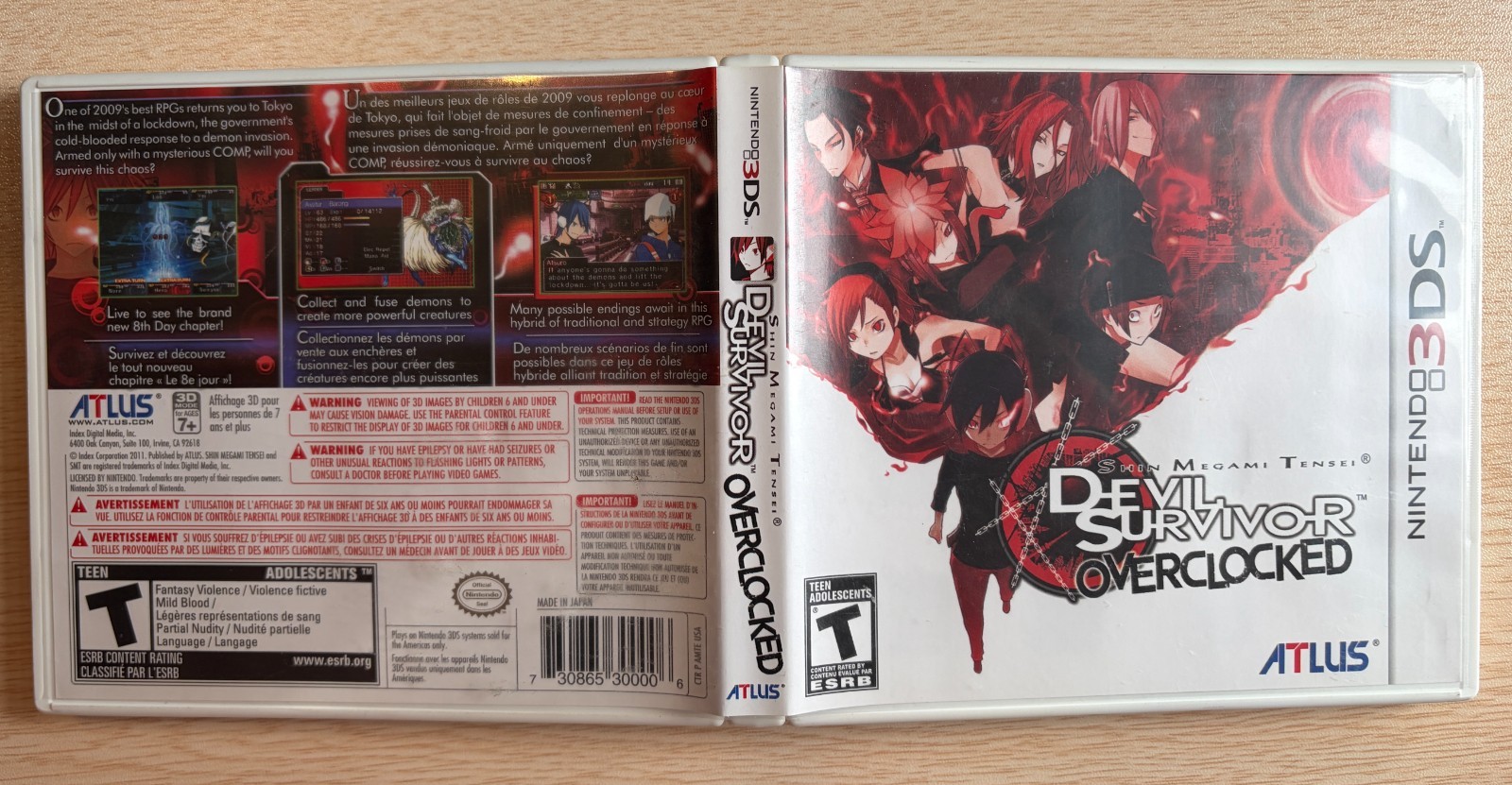 Shin Megami Tensei: Devil Survivor Overclocked (Nintendo 3DS, 2011) tested
