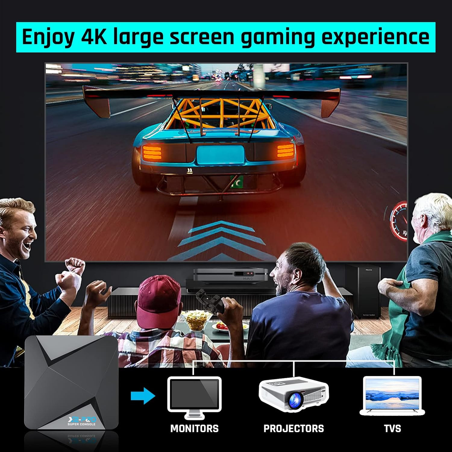 Consola de juegos retro, X2 Pro con más de 60.000 juegos