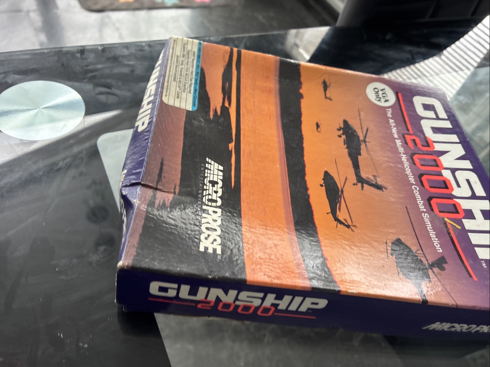 Gunship 2000 Micro Prose PC Five 5.25″ Disks & Printed Manuals In Original Box
