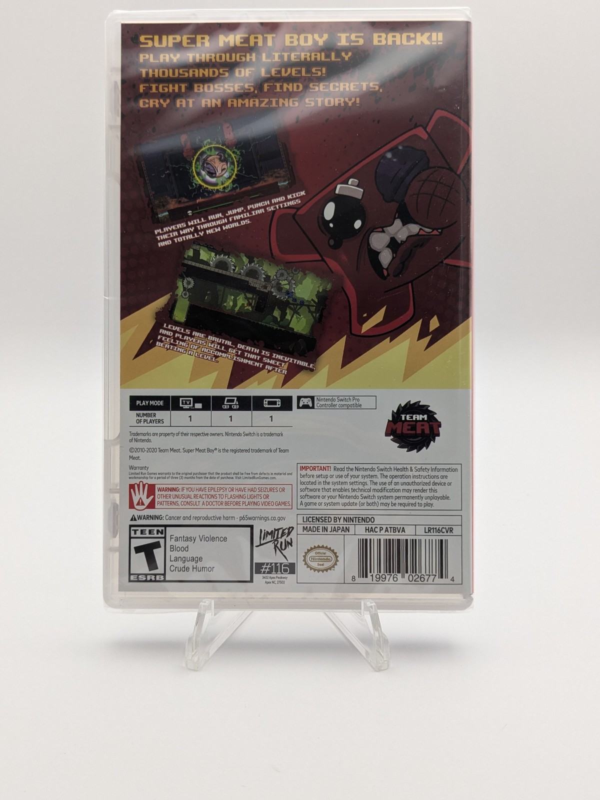 New! Super Meat Boy Forever – Nintedo Switch 2020 Limited Run Games