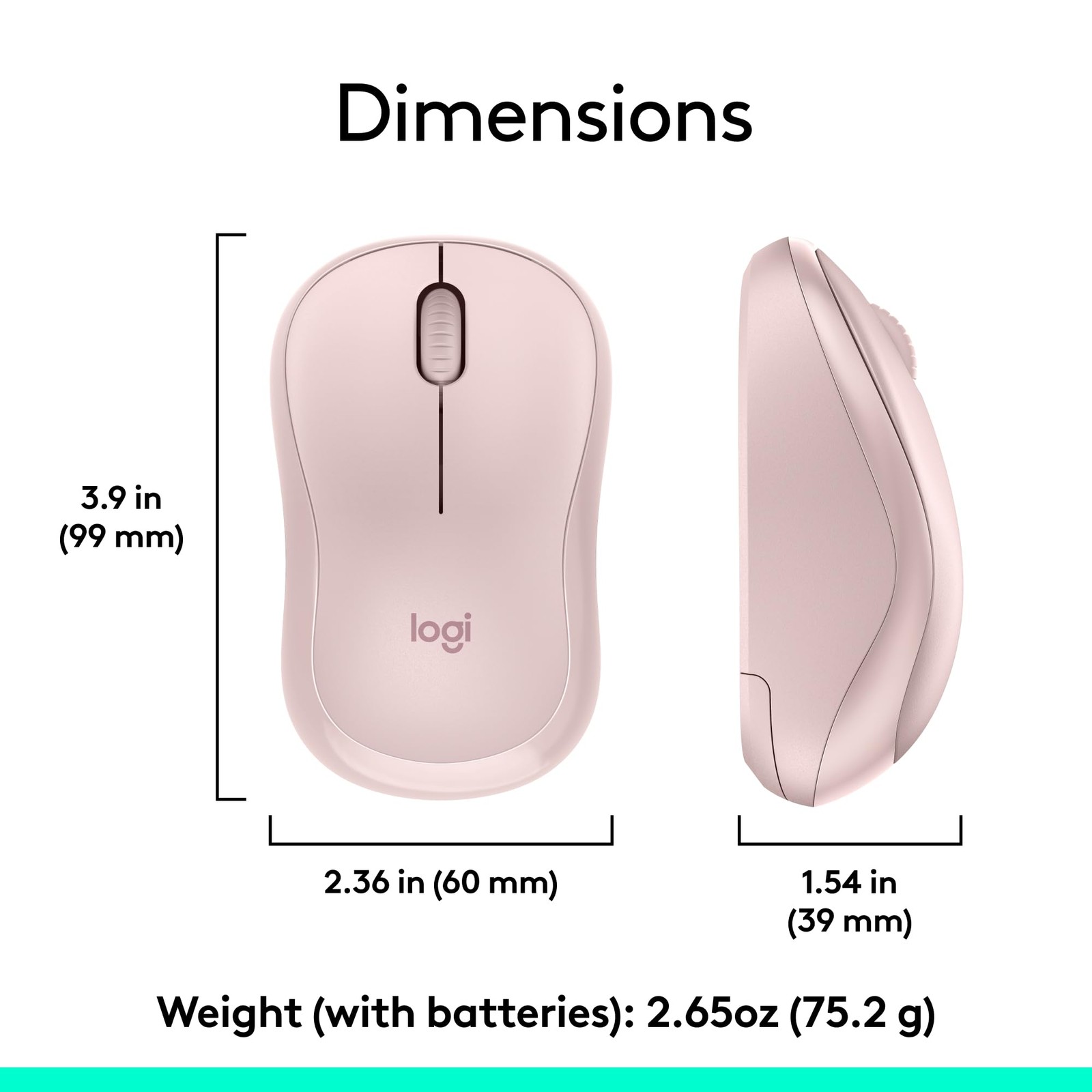 Logitech MK270 Wireless Keyboard and Mouse Combo for Windows, 1 Pack, Rose