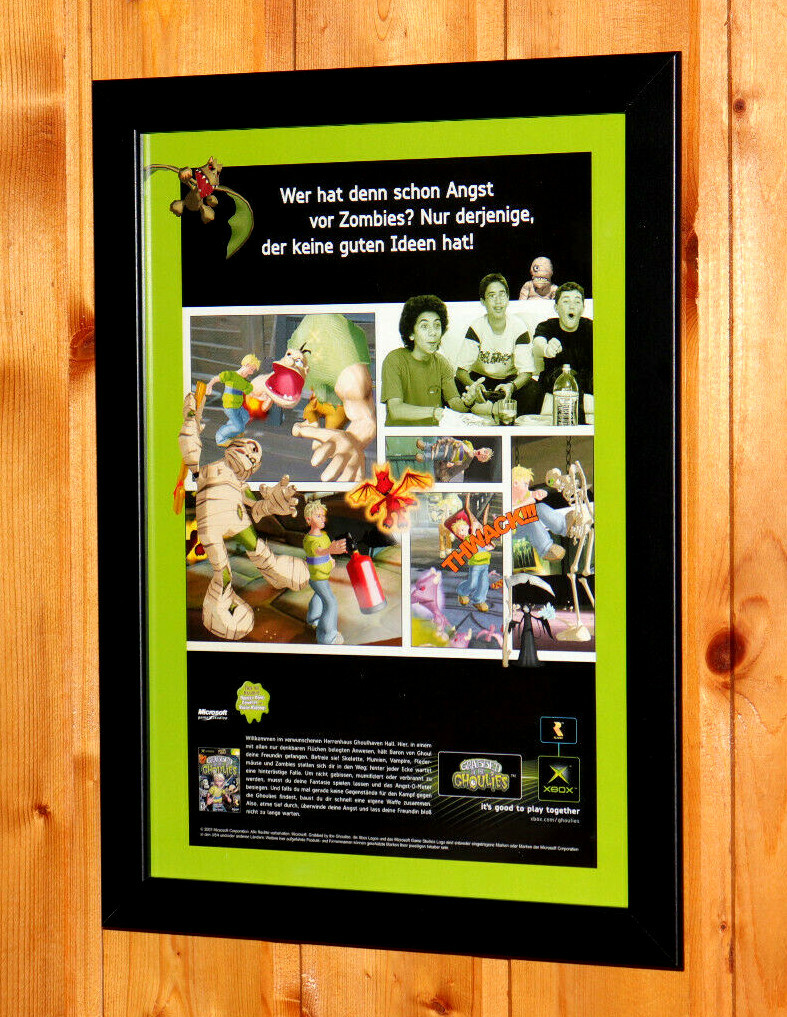 2003 Grabbed by the Ghoulies Small Poster / Old Ad Page Framed Xbox, Xbox 360