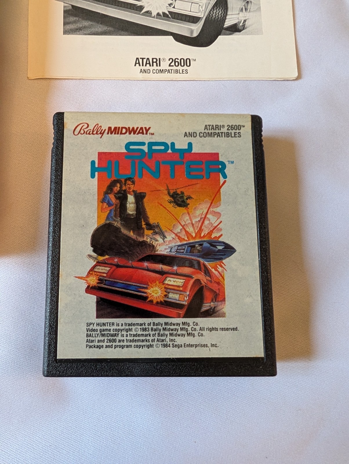 Vintage CIB Spy Hunter Atari 2600 Sega Bally Midway Complete With Box And Manual