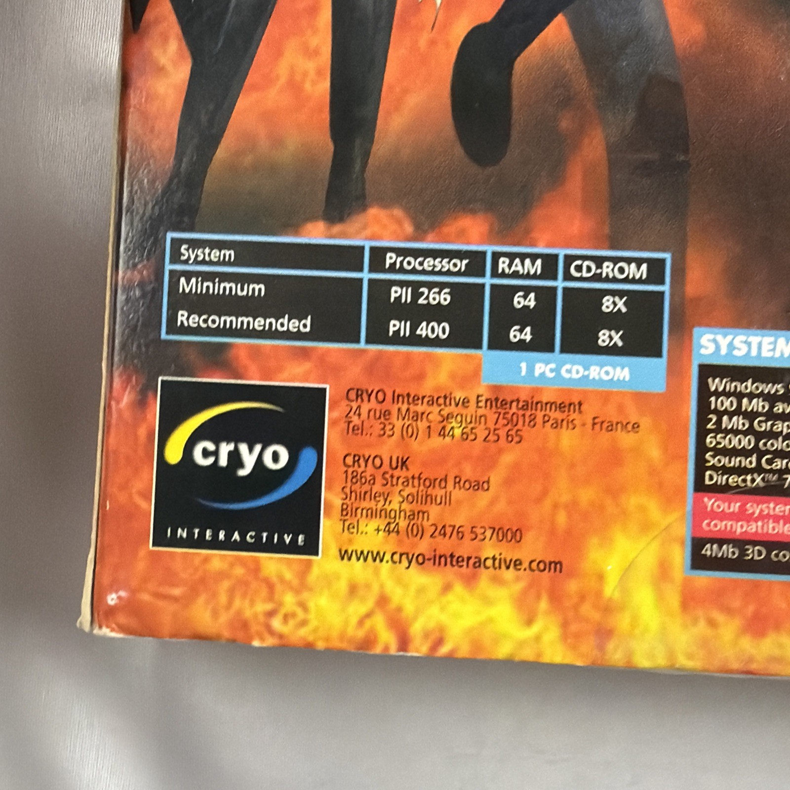 The Devil Inside PC Big Box Cryo 2000 Horror Action Adventure New Old Stock