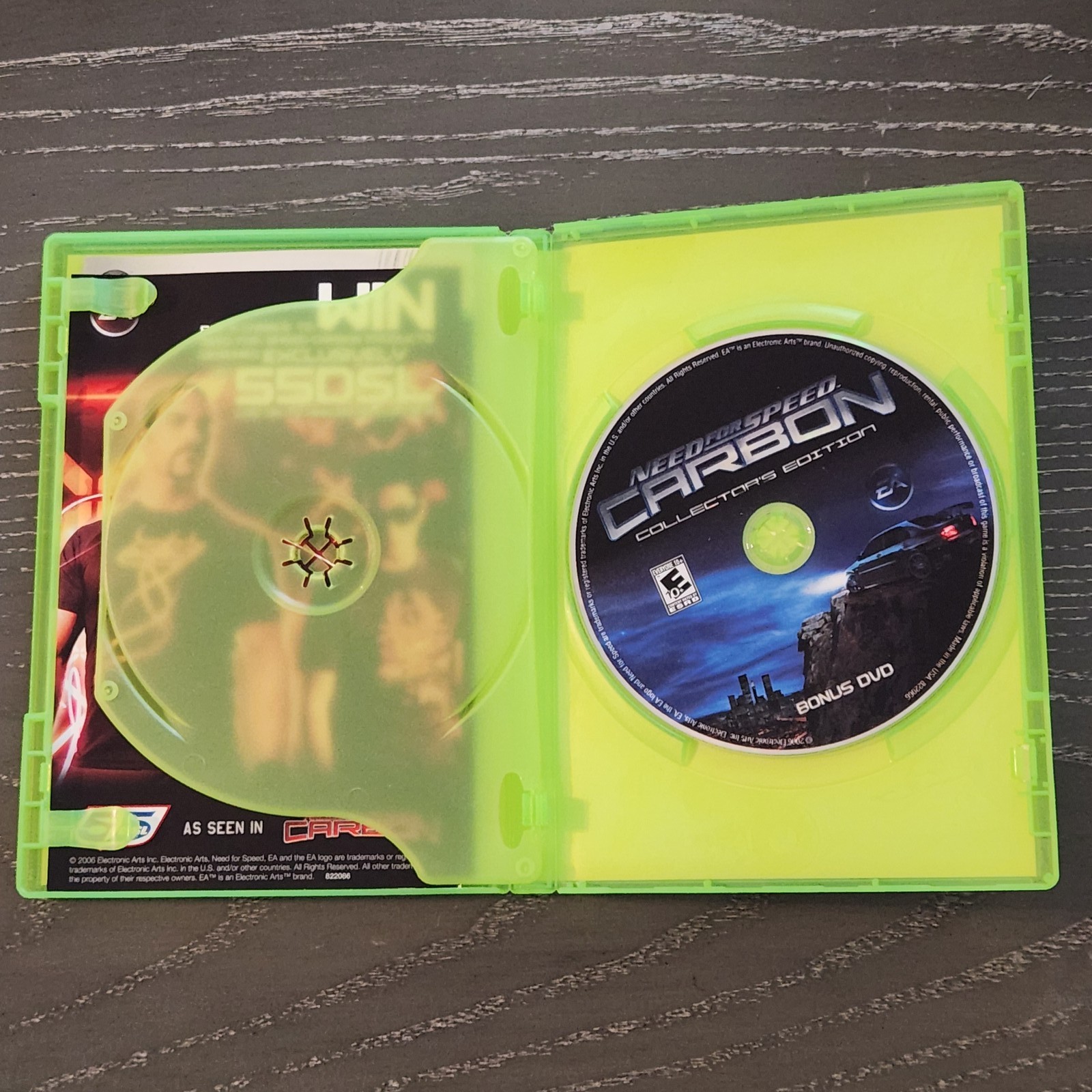 NO GAME Xbox 360 Need for Speed Carbon Collector’s Edition Case Manual Bonus DVD