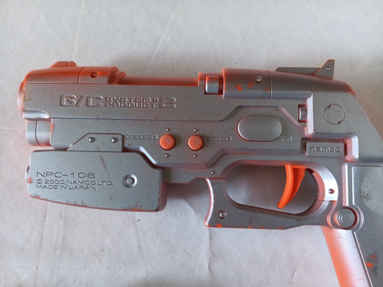 Namco NPC-106 Orange Wired Light Gun Controller for Console (2000)
