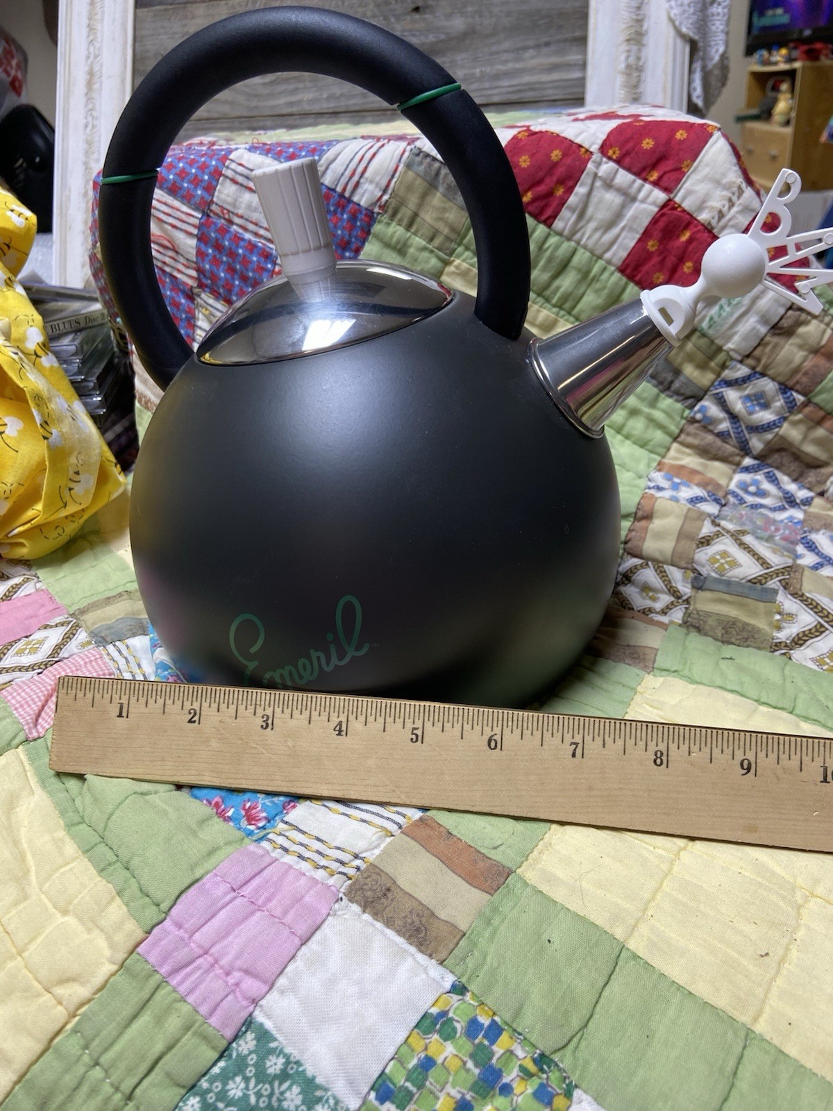 Emeril Lagasse 2.5 Quart Whistling Tea Kettle “BAM” Stainless Steel Made Italy