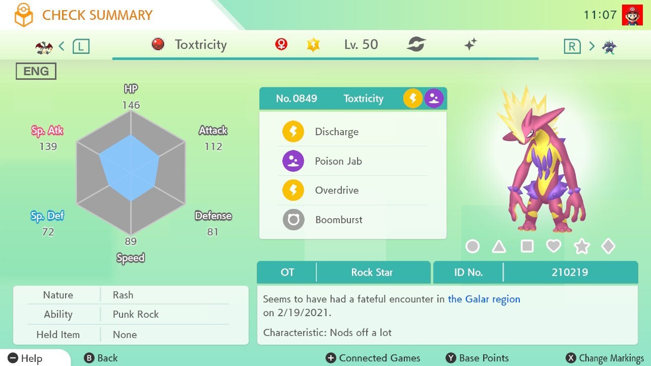 ✨ Shiny Toxtricity Event | Rock Star | Pokémon Scarlet & Violet | UNTOUCHED