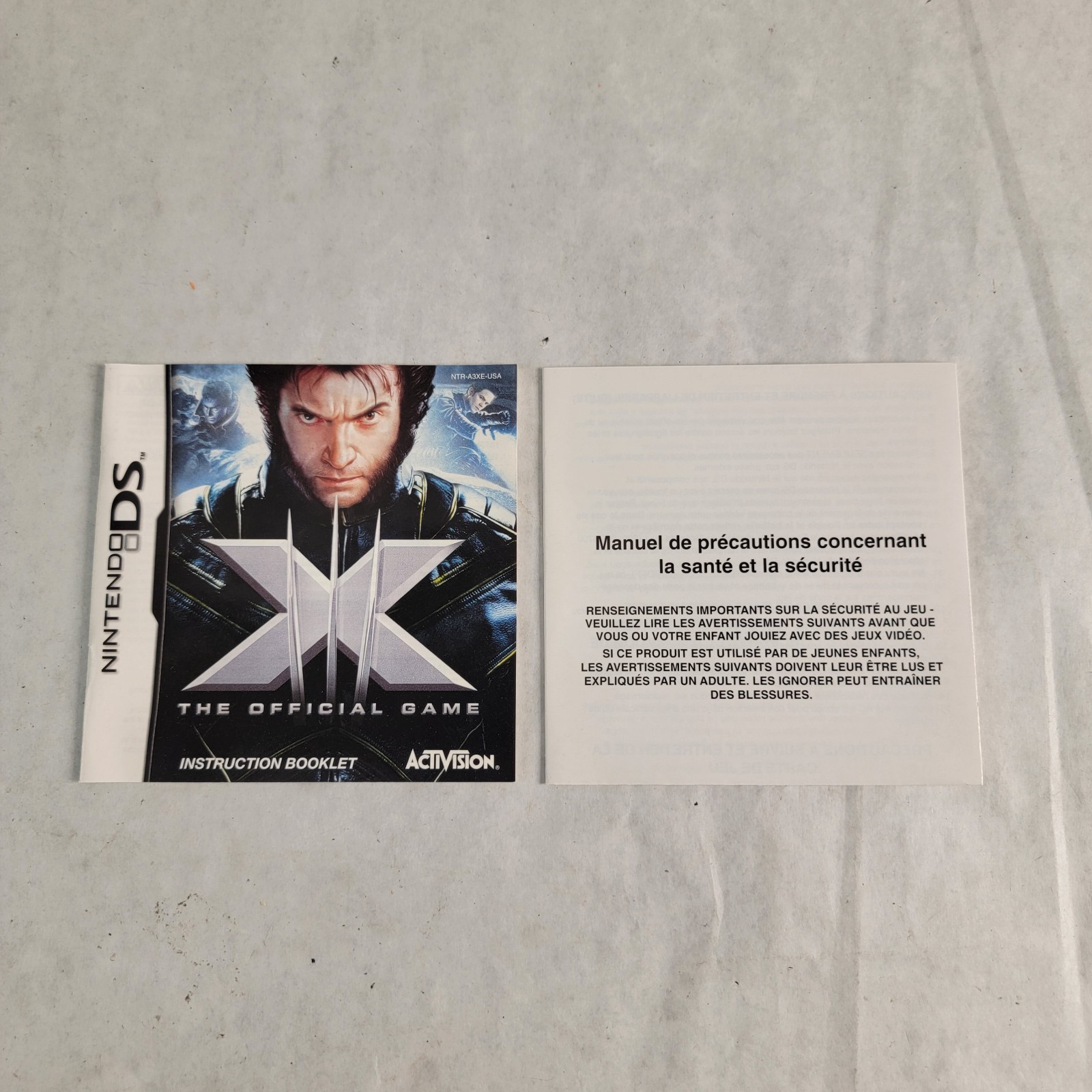 X-Men The Official Game Nintendo DS Case and Manuals X Men Activision Marvel