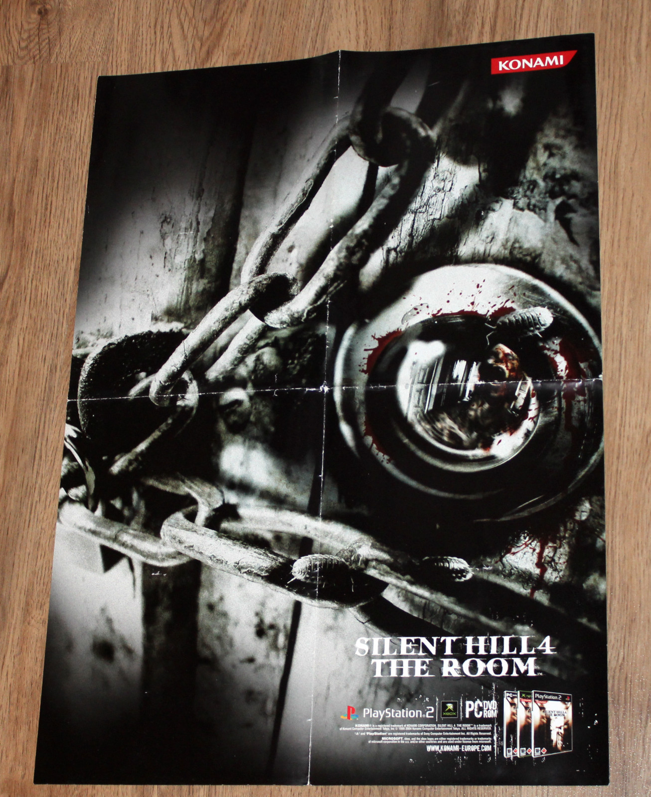 Silent Hill 4 The Room very rare Promo Poster 59x42cm Playstation 2 Xbox Konami