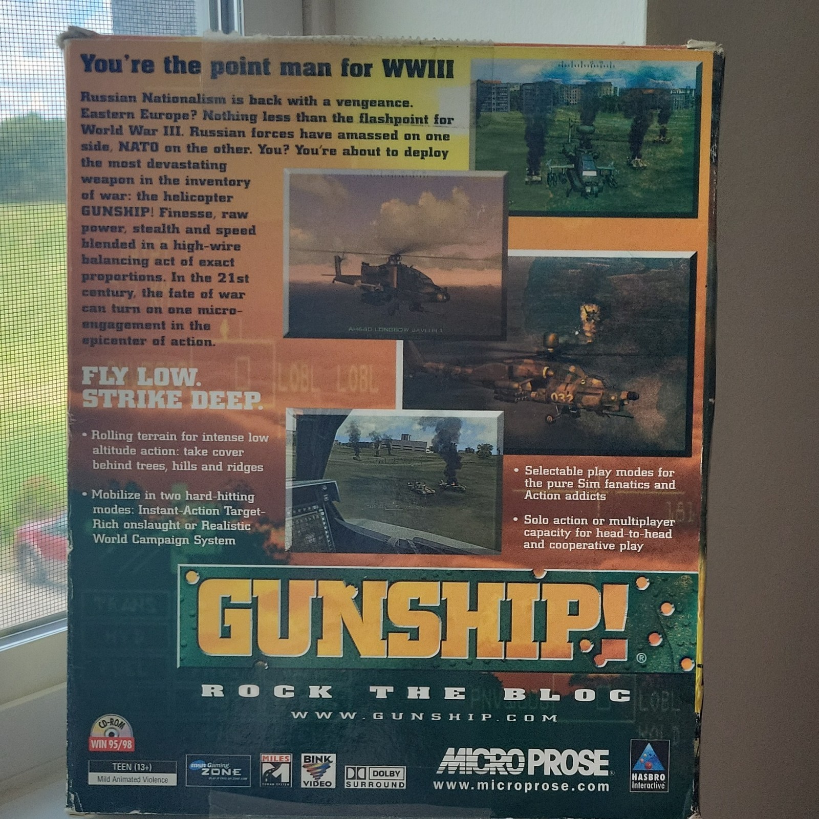 MicroProse Gunship! PC Flight Simulation (1999) w/ Manual, Multiplayer