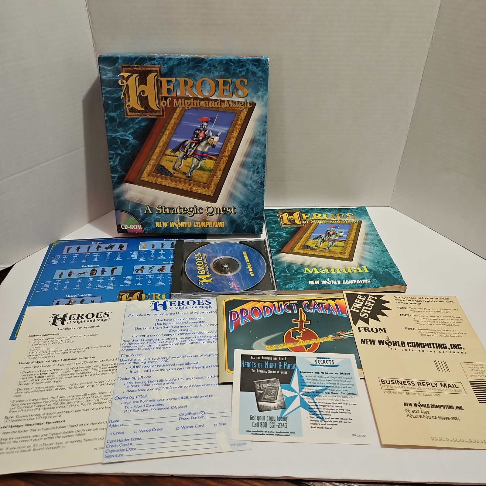 New World Computing Heroes of Might and Magic PC Big Box 1995 Complete