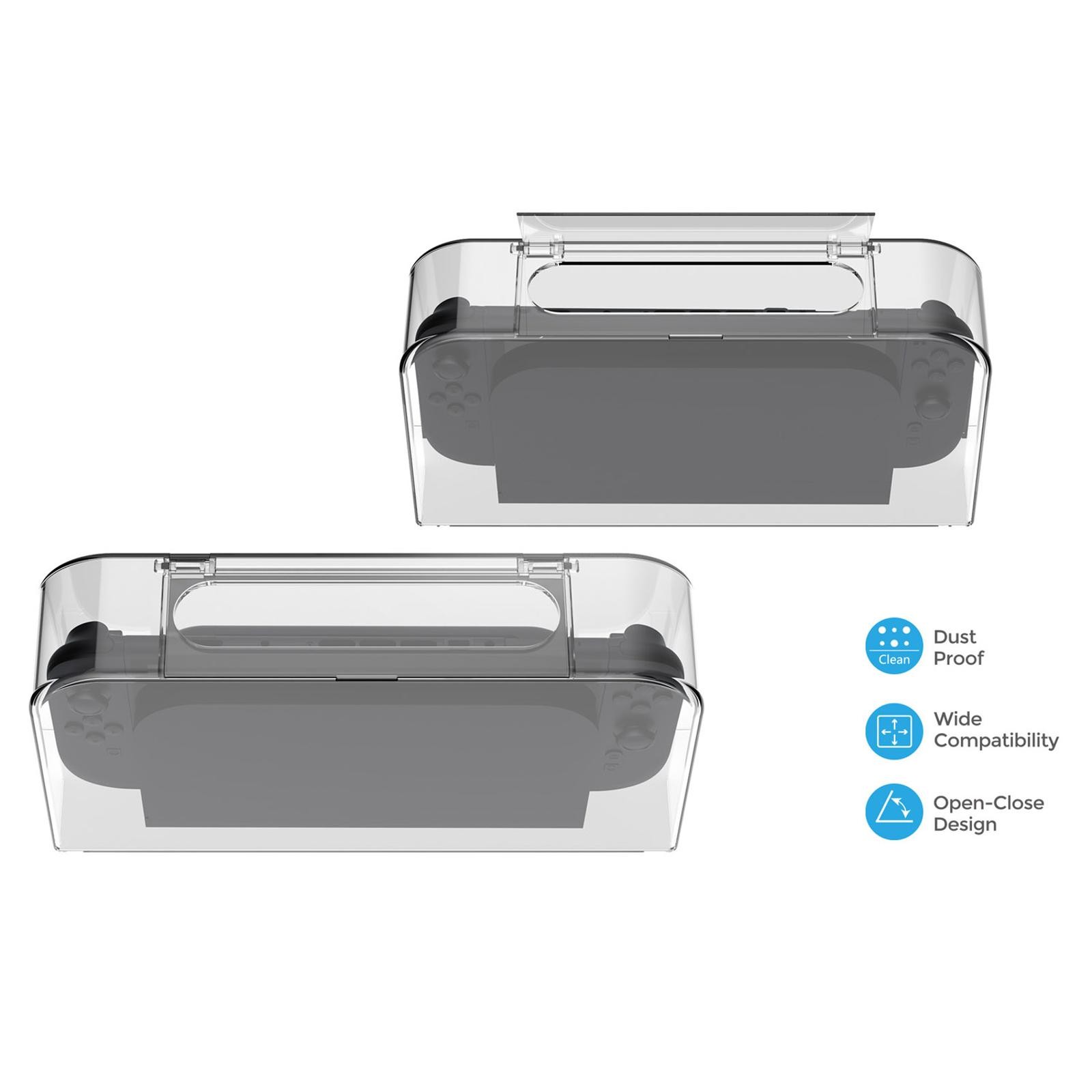 For Switch 2 Dust Cover PC Washable Anti Scratch Case Cable Port Access