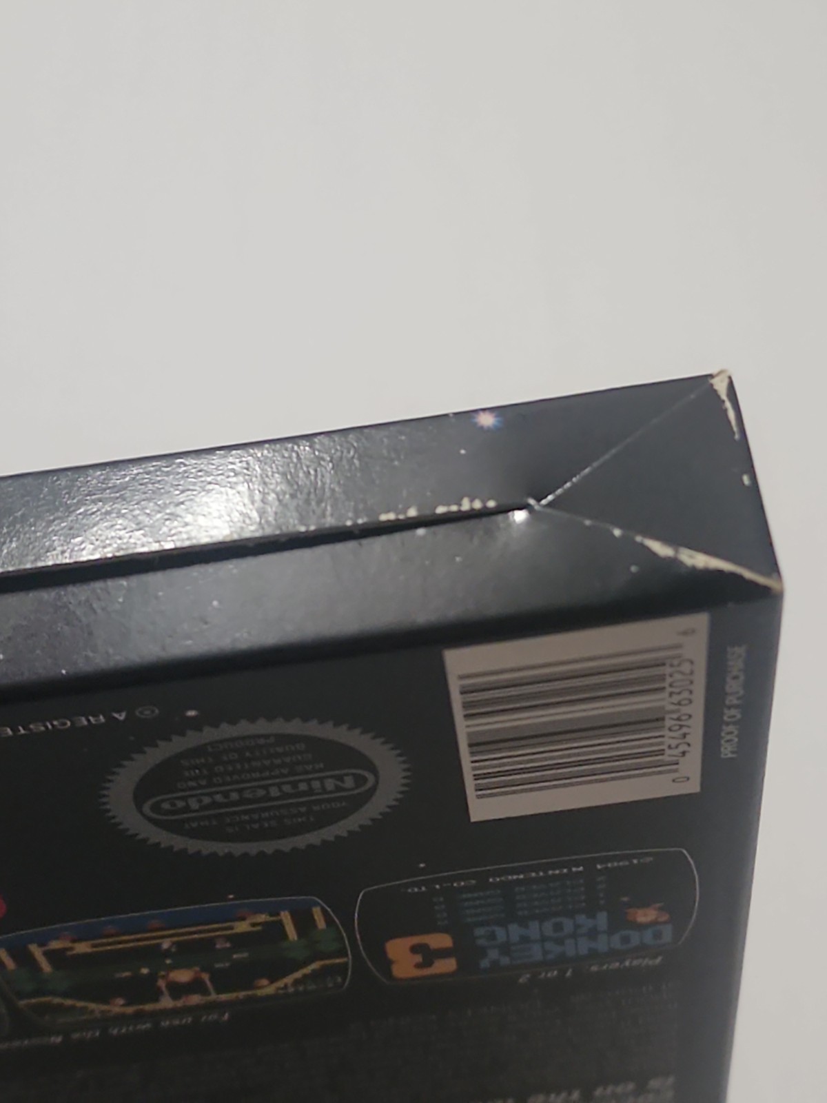 Donkey Kong 3 Nintendo NES Empty Box Only HangTab BLACK BOX Needs Wata Psa