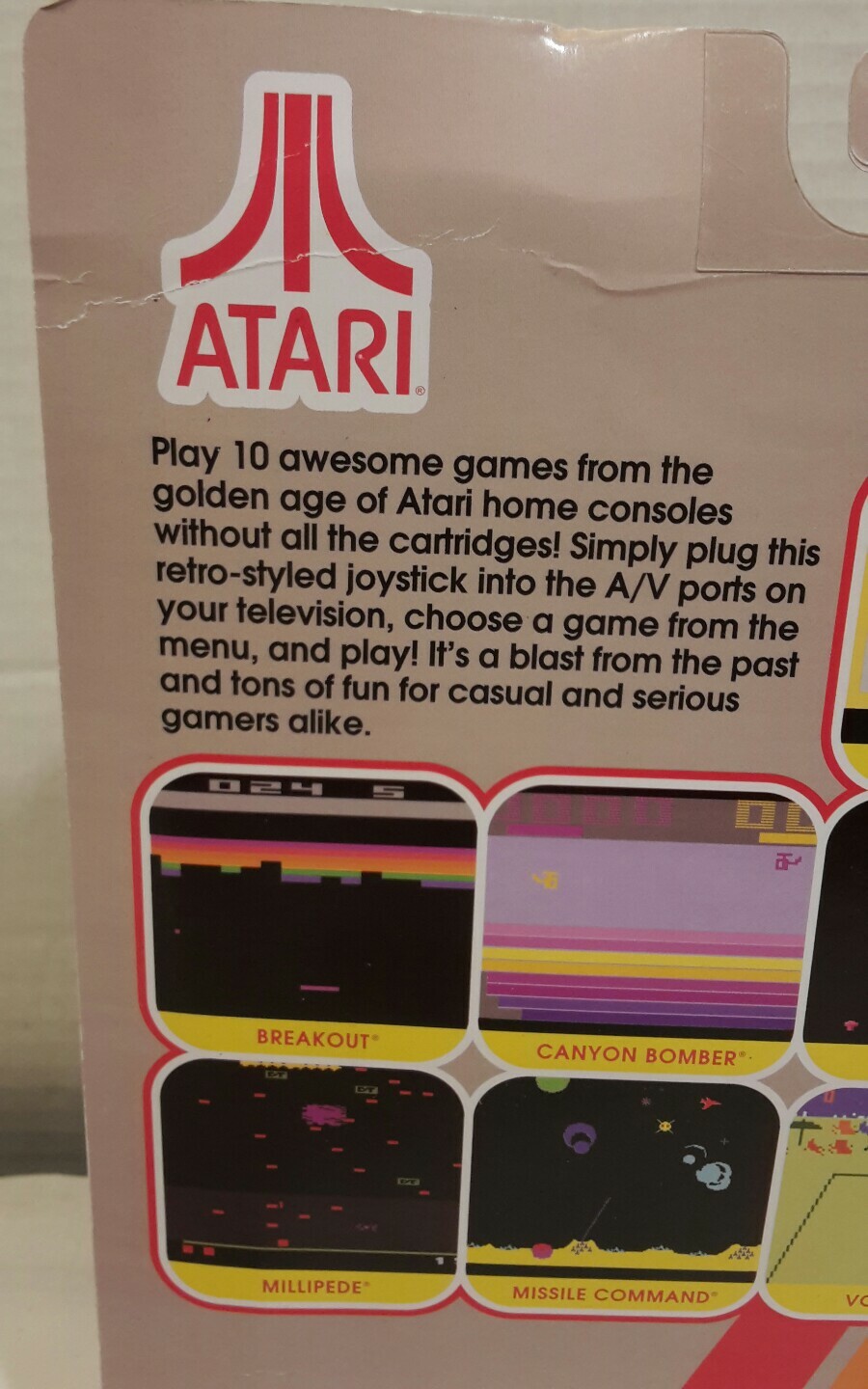 Atari 2600 Handheld Joystick – Play 10 Classic Games – Connect to TV