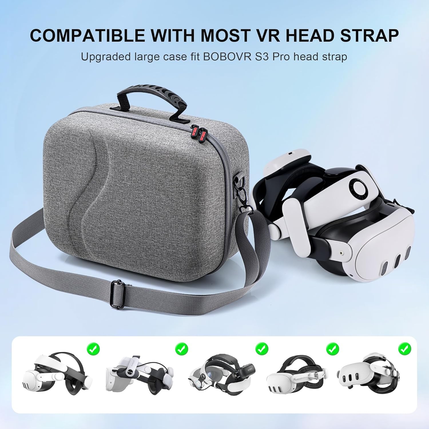 Large Travel Carrying Case Compatible for Meta Quest 3 Hard Shell Travel Bag