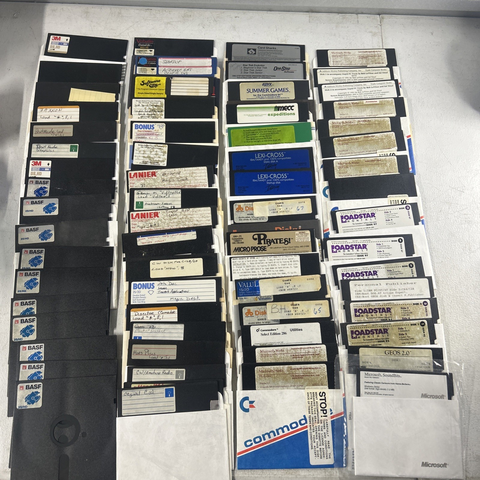Commodore 64 Floppy Disks With Games Selling As Is for Blank Disk LOT Of 66