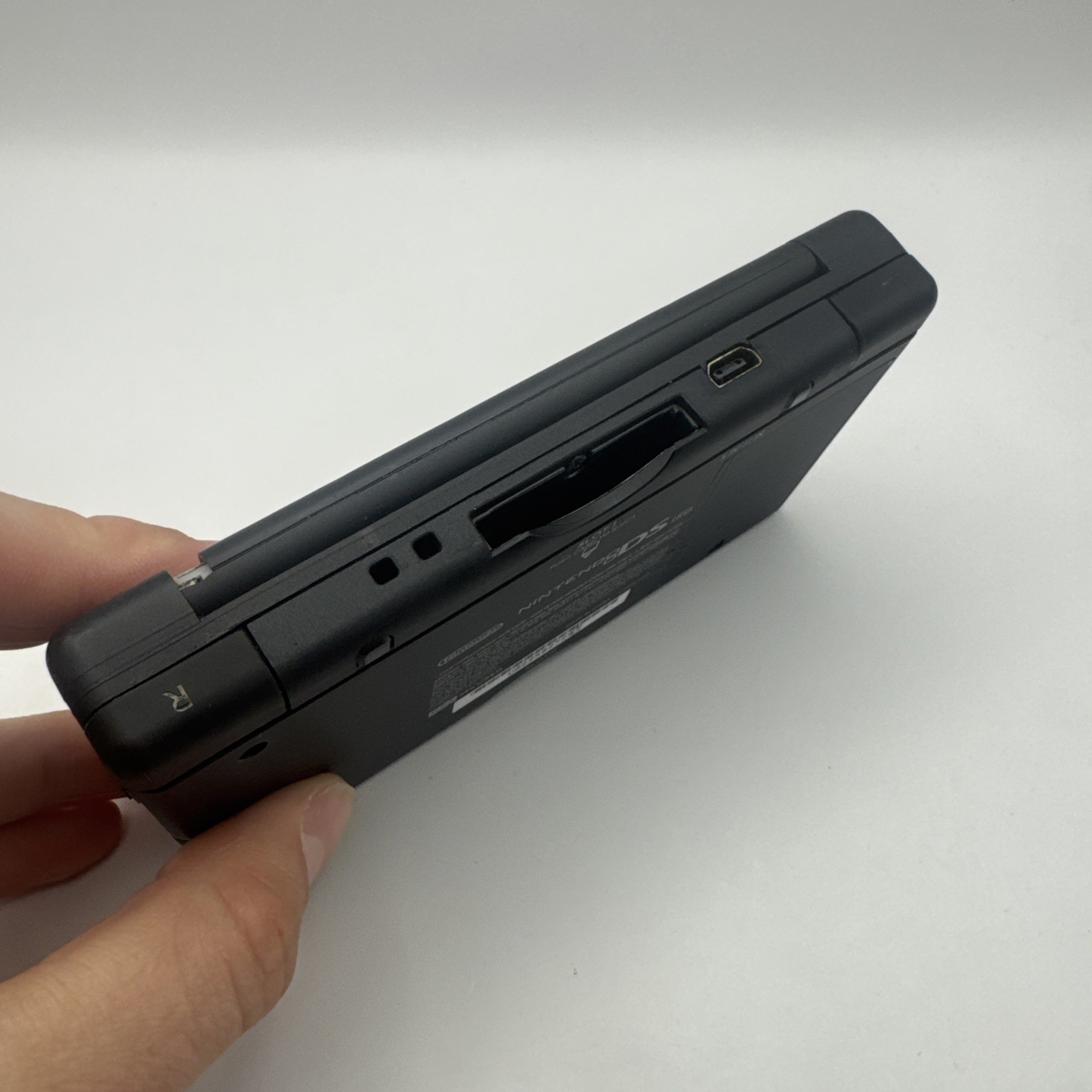 Nintendo DS Lite Handheld System Cobalt Blue Black Broken Hinges TESTED WORKS