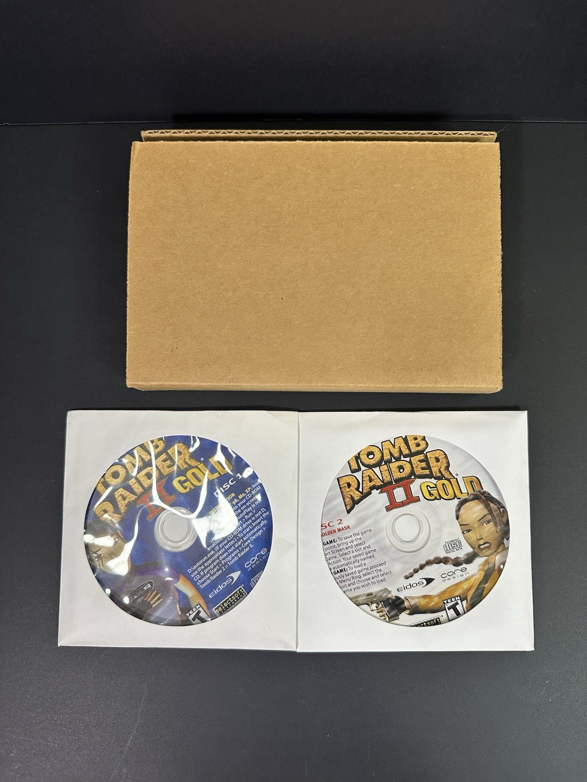 Tomb Raider II Gold PC CD Rom Computer Video Game 2 Discs Lara Croft Box