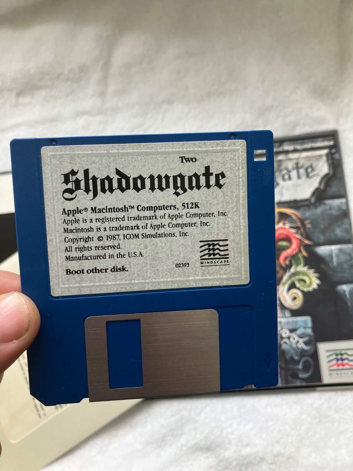 Vtg Shadowgate Mac 512K Mindscape Big Box CIB – MISSING DISC 1 – Includes Disc 2