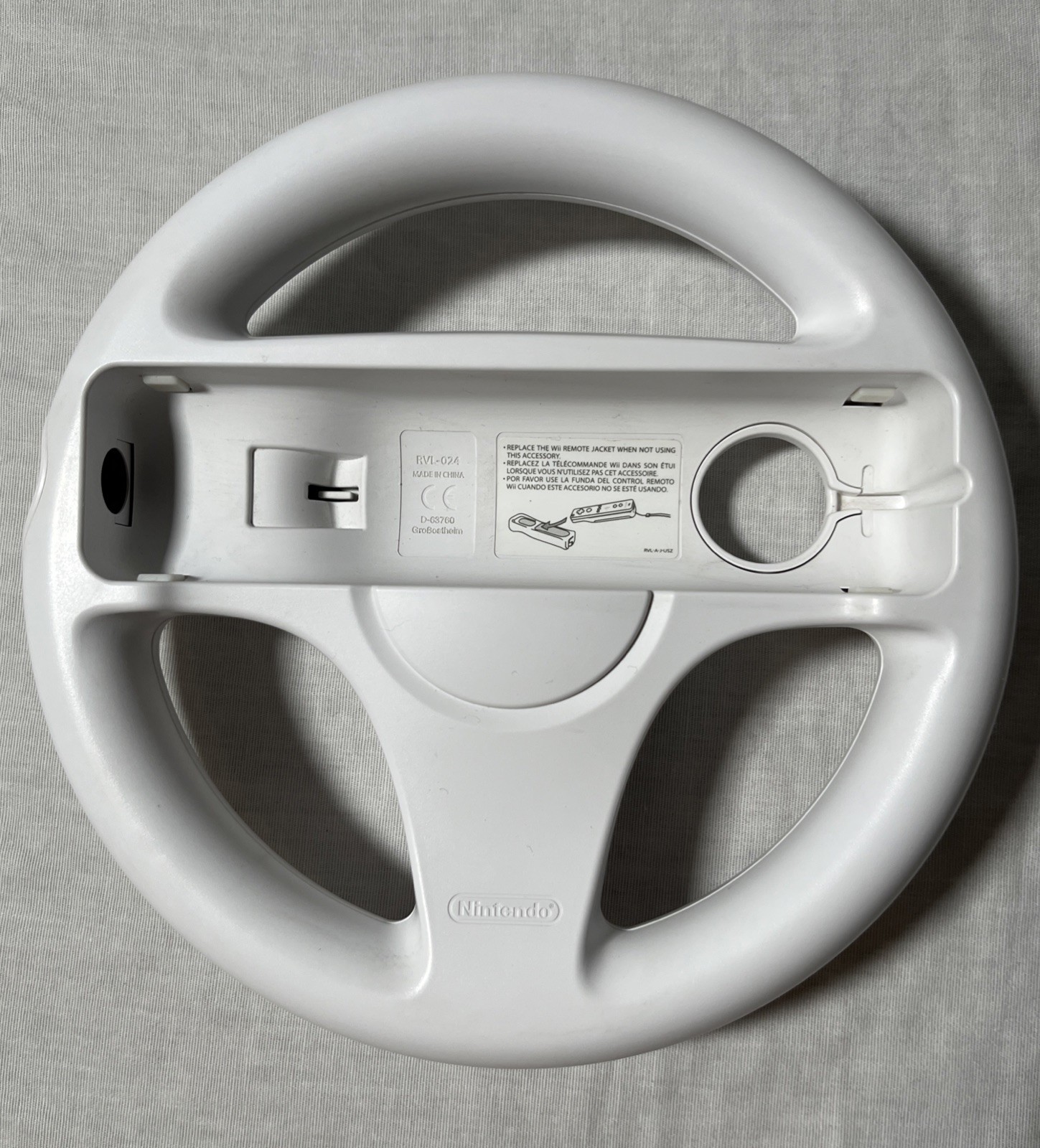 OEM Nintendo Wii White Steering Wheel Controller RVL-024 *FREE SHIPPING*