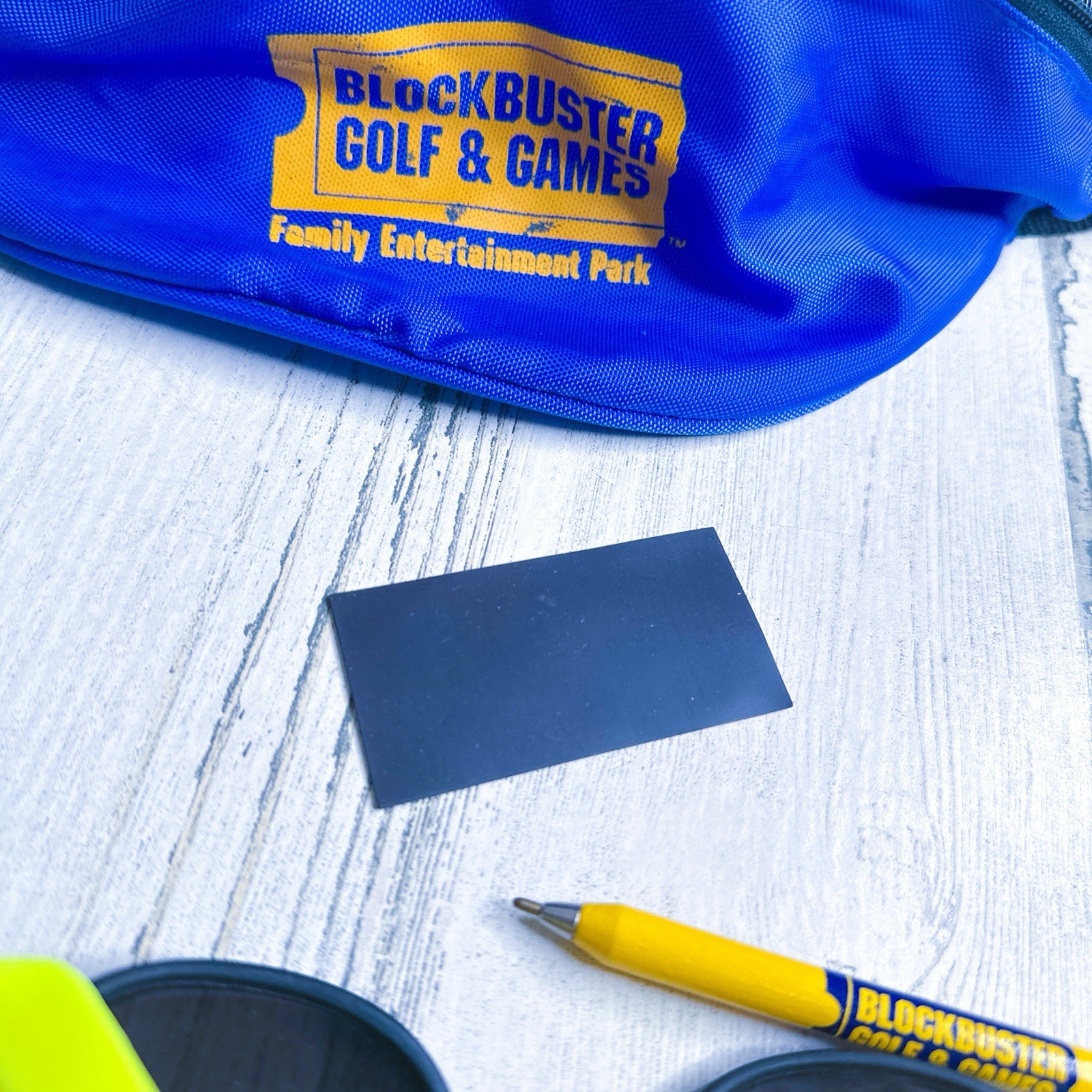 Vintage Blockbuster Video Golf & Games Lot – Fanny Pack – Tee Pen – ETC- RARE