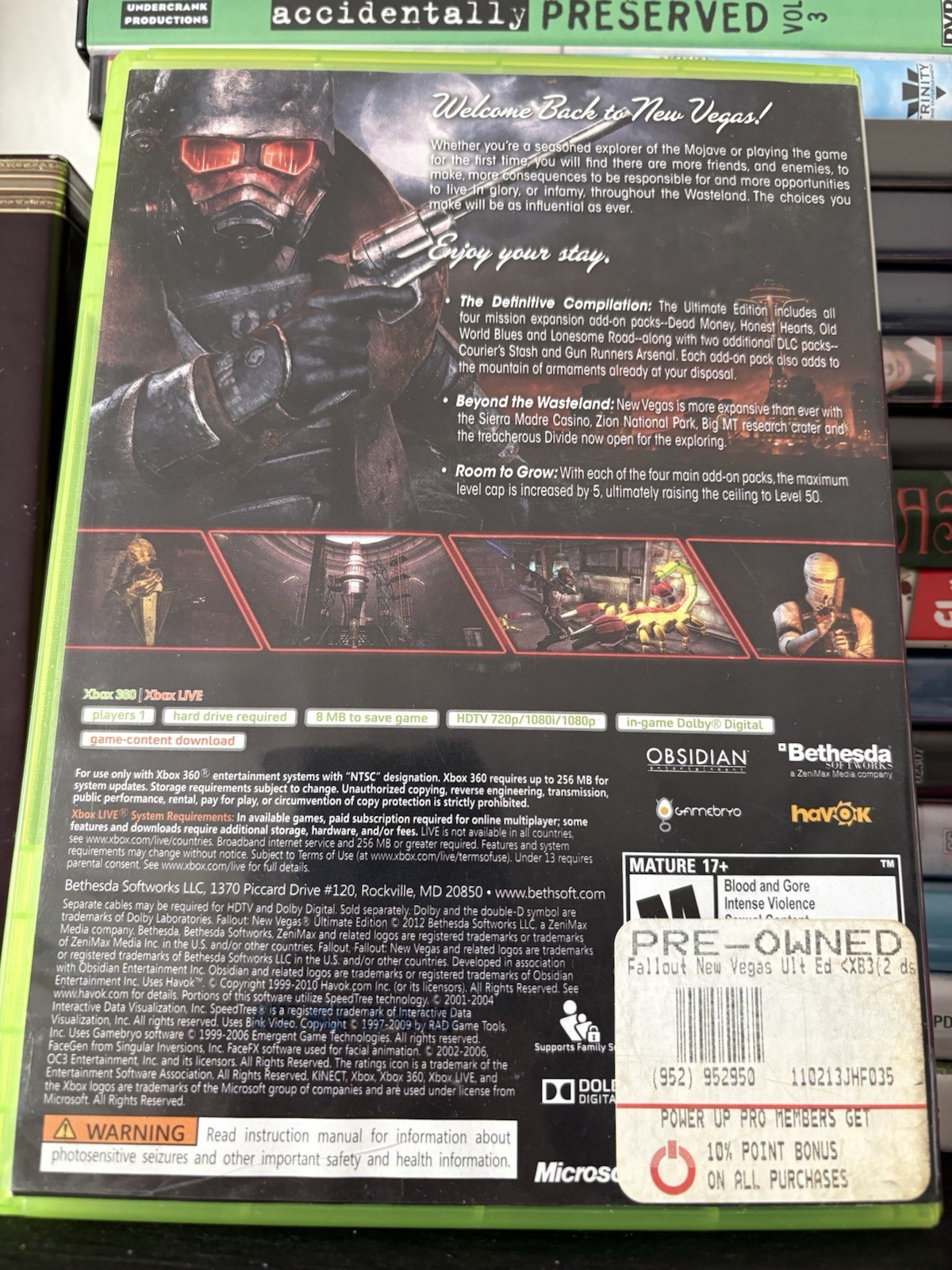 Fallout New Vegas Ultimate Esition XBOX 360 With Manual