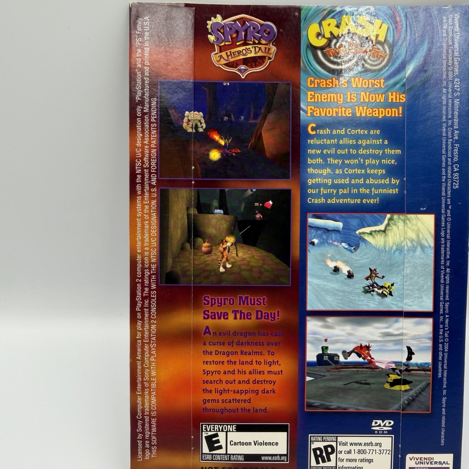 Crash TwinSanity/Spyro A Hero’s Tail E3 2004 Limited Edition Demo PS2 *SEALED*