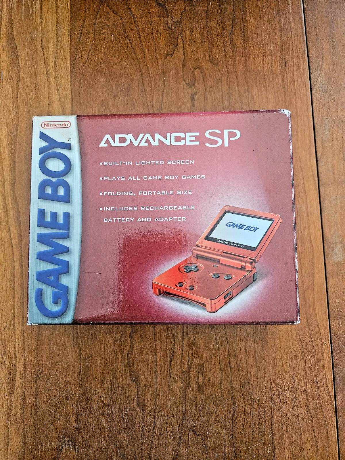 Nintendo GameBoy Advanced SP Flame Red CIB no Charger with Inserts!! Nintendo