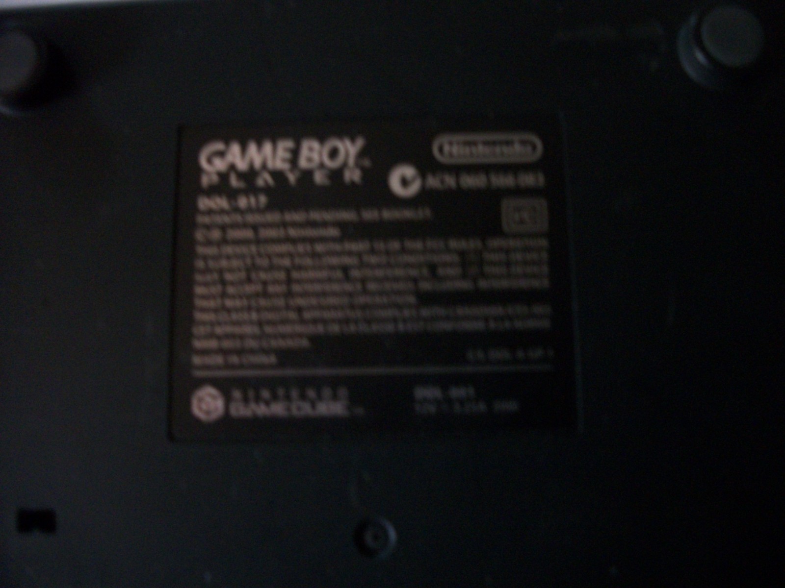 NINTENDO GameCube Gameboy Player Adapter Only Black Tested Works