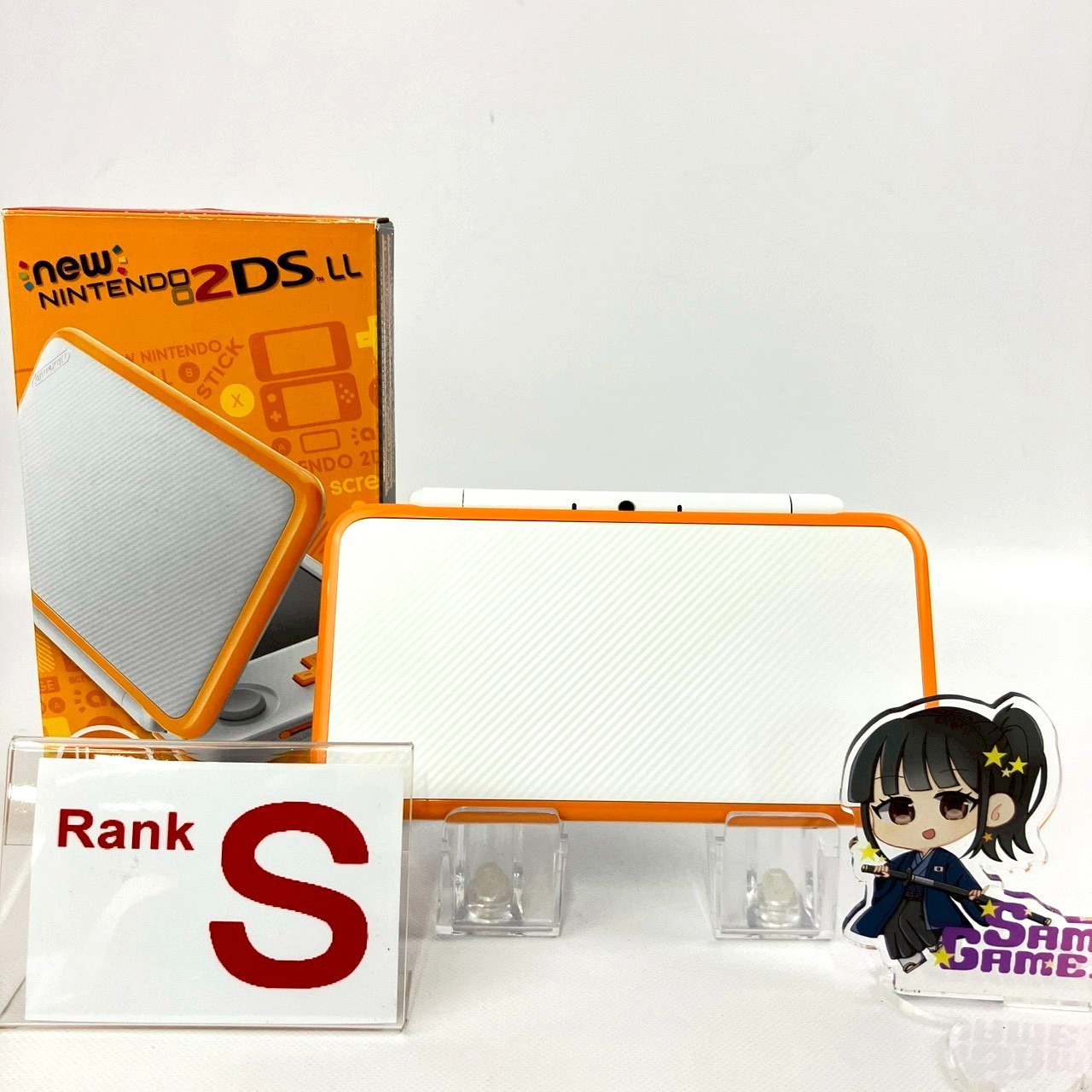 Nintendo new 2DS LL XL White Orange Console S Rank Japanese Only Boxed 98