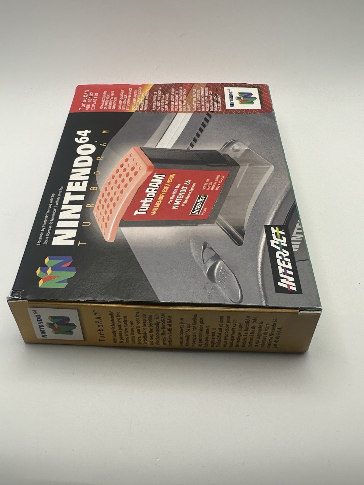 NINTENDO 64 TURBO RAM 4MB MEMORY EXPANSION TRANSFER PAK INTERACT W BOX CIB N64