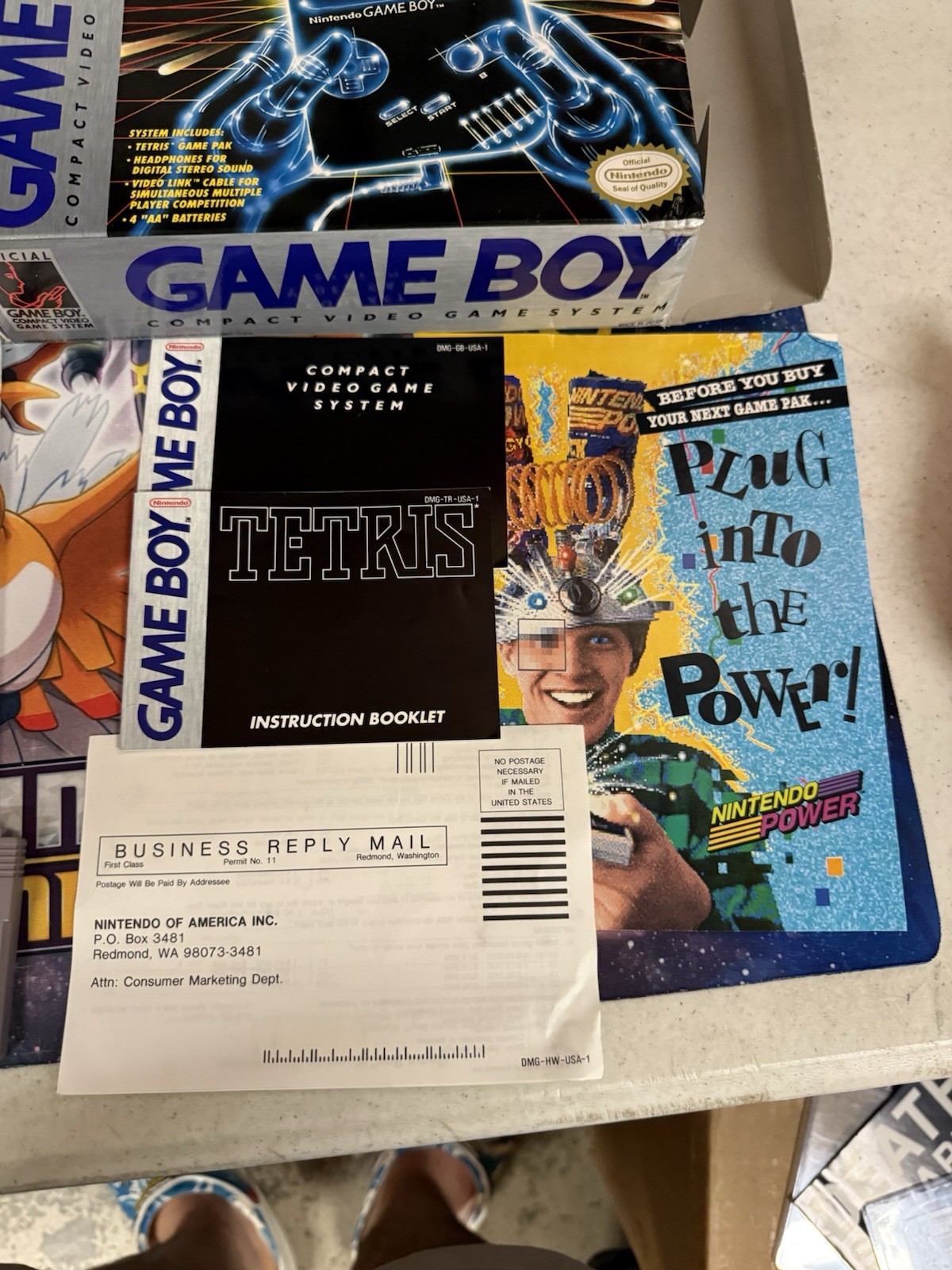 1989 Nintendo Game Boy Console DMG-01 Complete Box w/ Tetris & Manual CIB Works