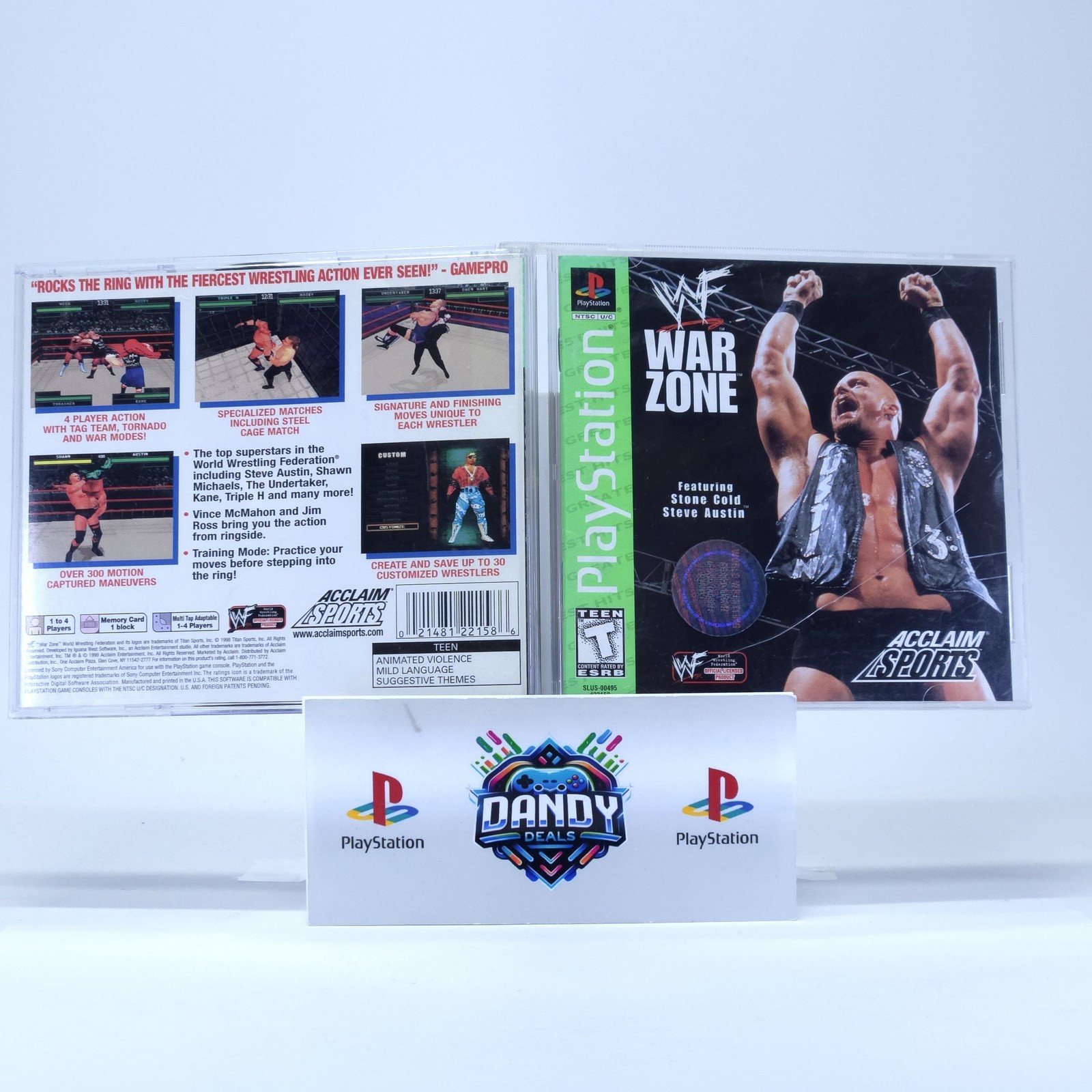 WWF Warzone PS1 CIB W/ Manual – PlayStation