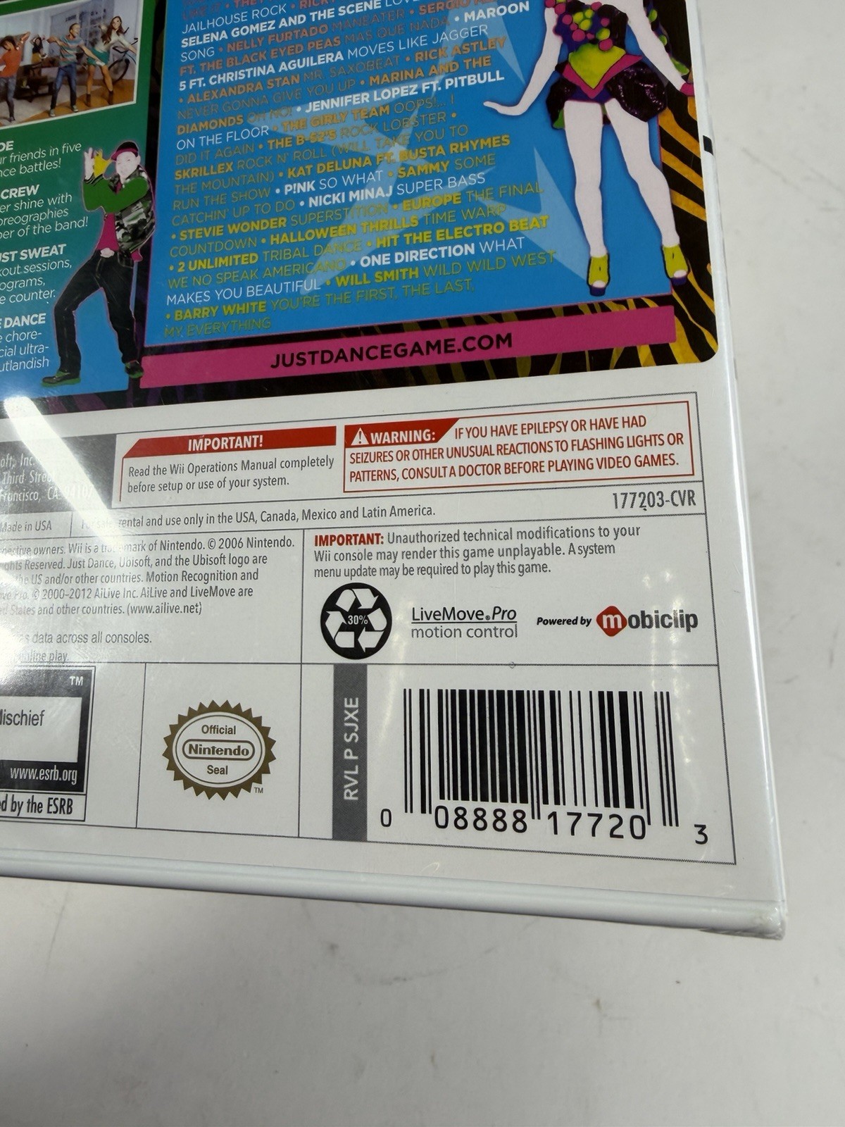 Just Dance 4 (Nintendo Wii, 2012) New, Sealed