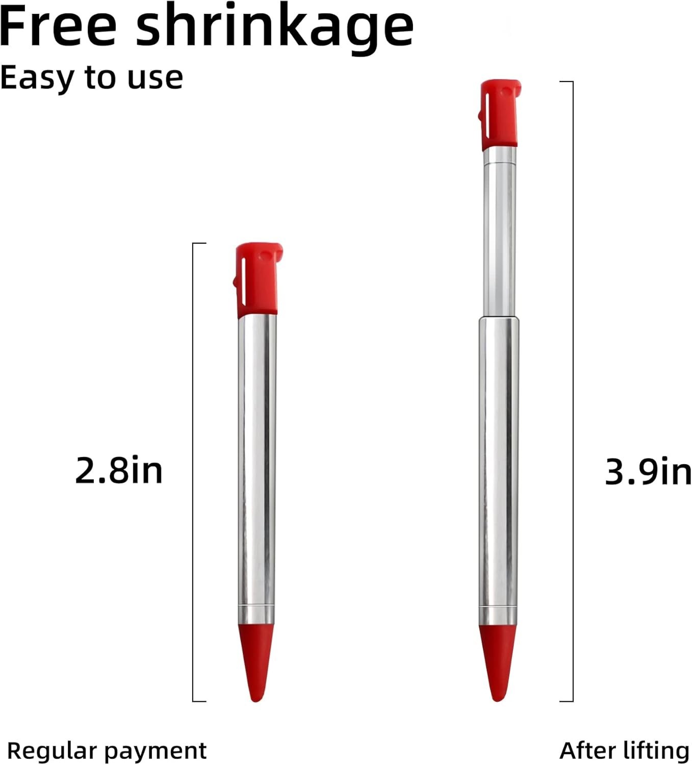 Multi Color Stylus Pen Set for Nintendo 3DS 4in1 Metal Touch Stylus Replacement