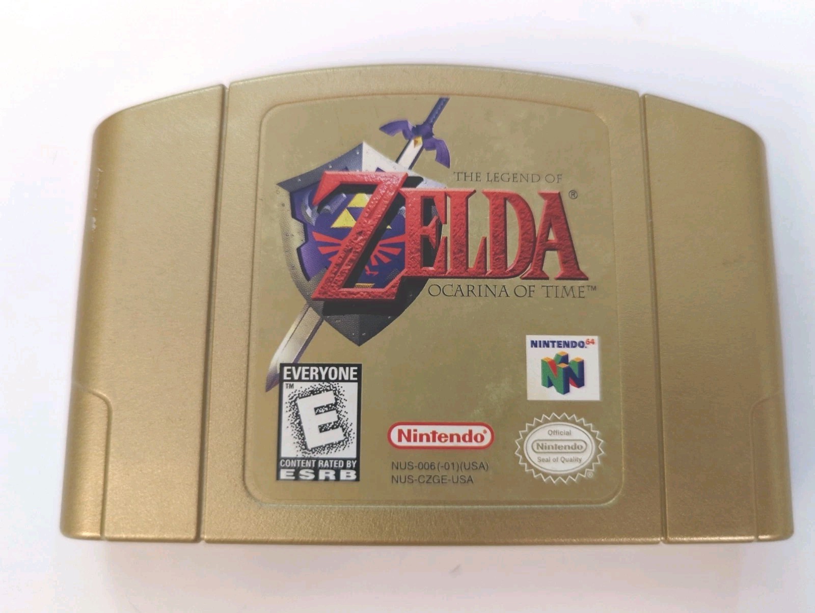 Legend of Zelda: Ocarina of Time N64 Authentic Gold Cartridge Tested With Manual