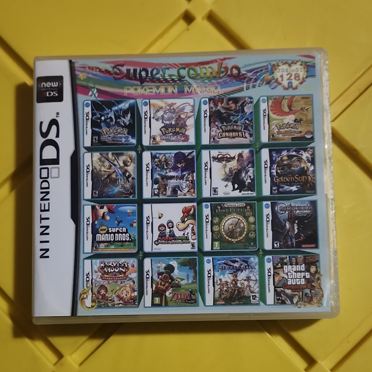 UNOFFICIAL Nintendo 3DS 208 in 1 Super Combo Compilation Game Cartridge
