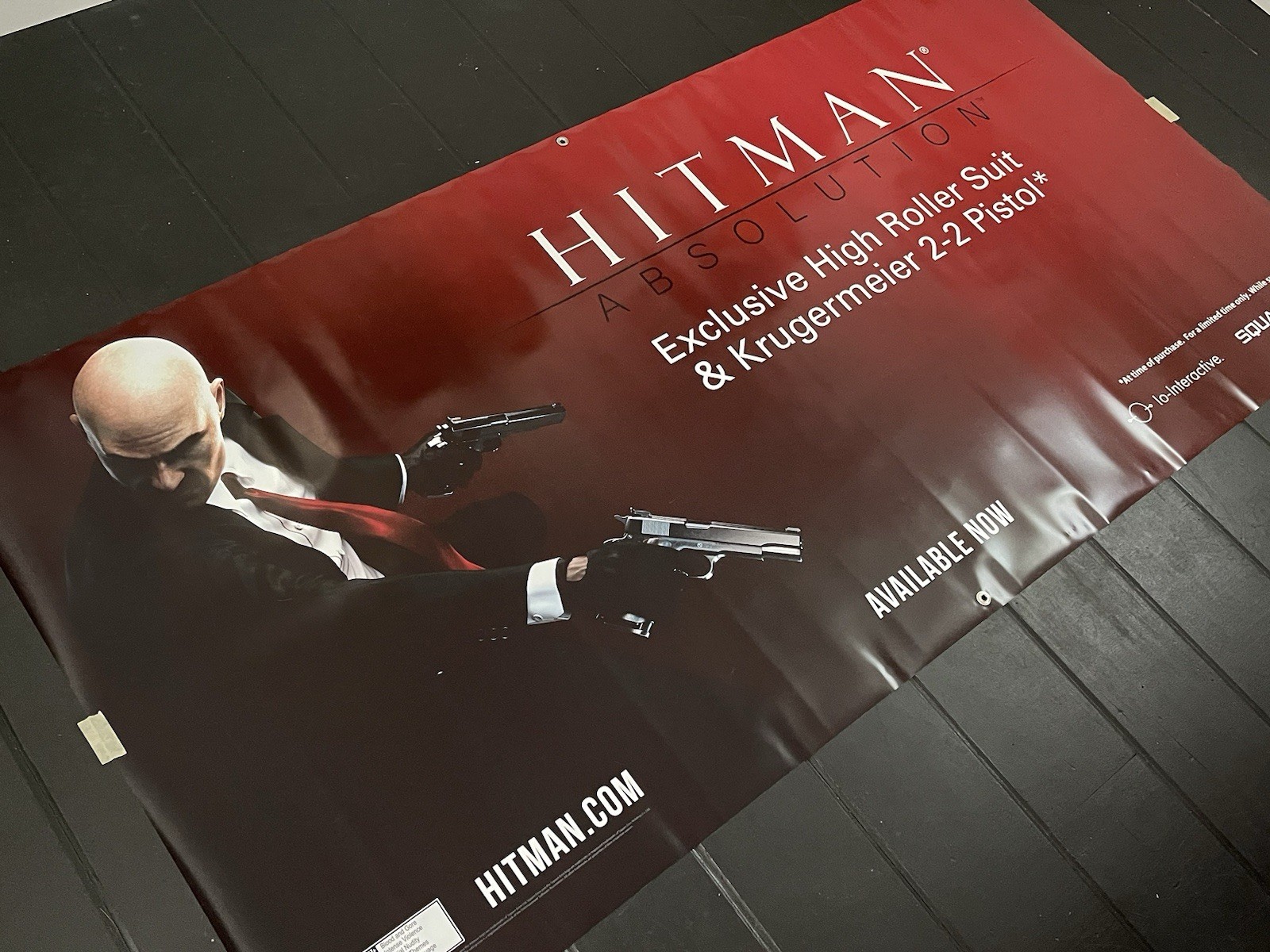 Hitman Promo Display Vinyl Grommet Banner LARGE 3’x6’ Store Display – RARE!
