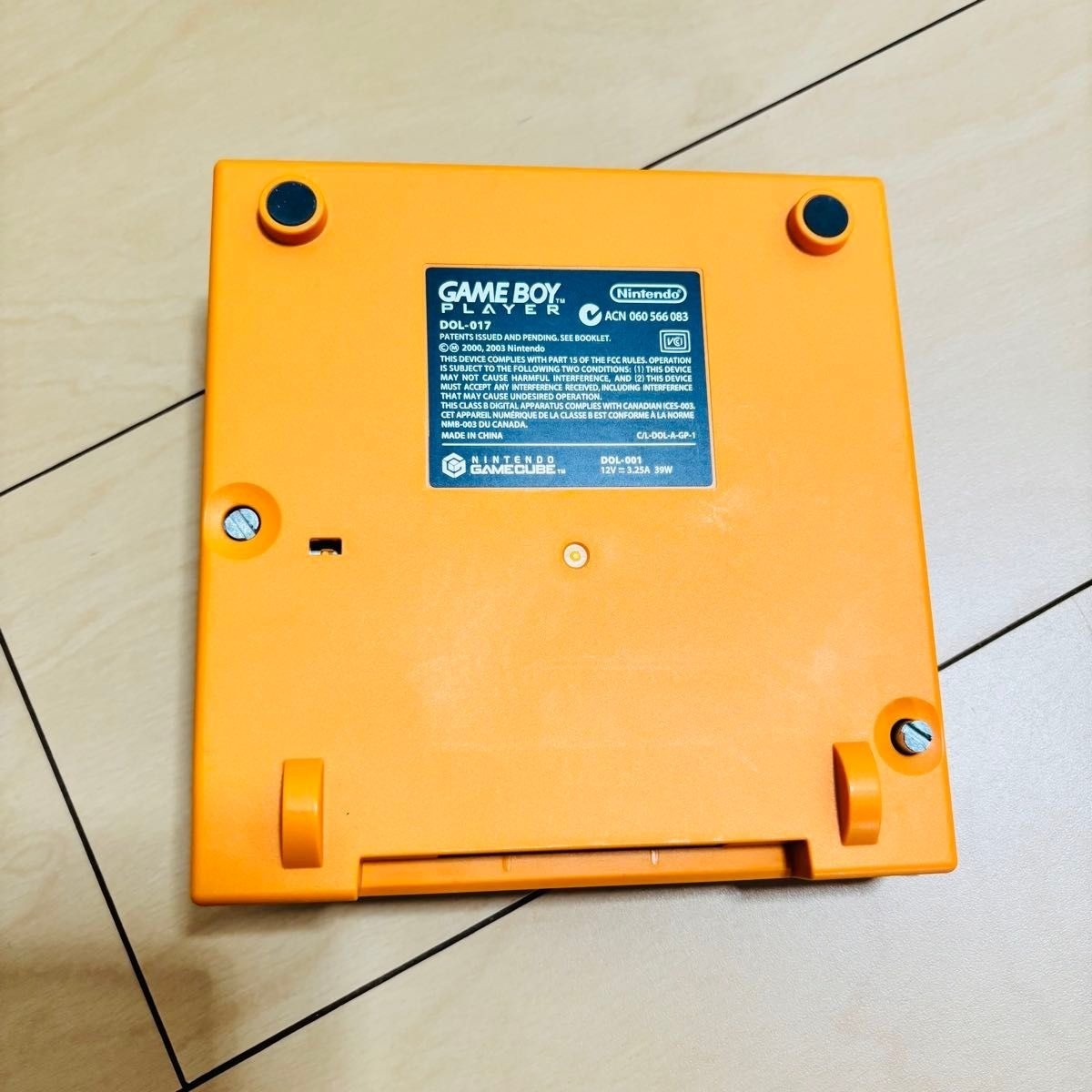 Nintendo Game Boy Player Orange DOL-017 + Startup Disc GameCube Japan Used