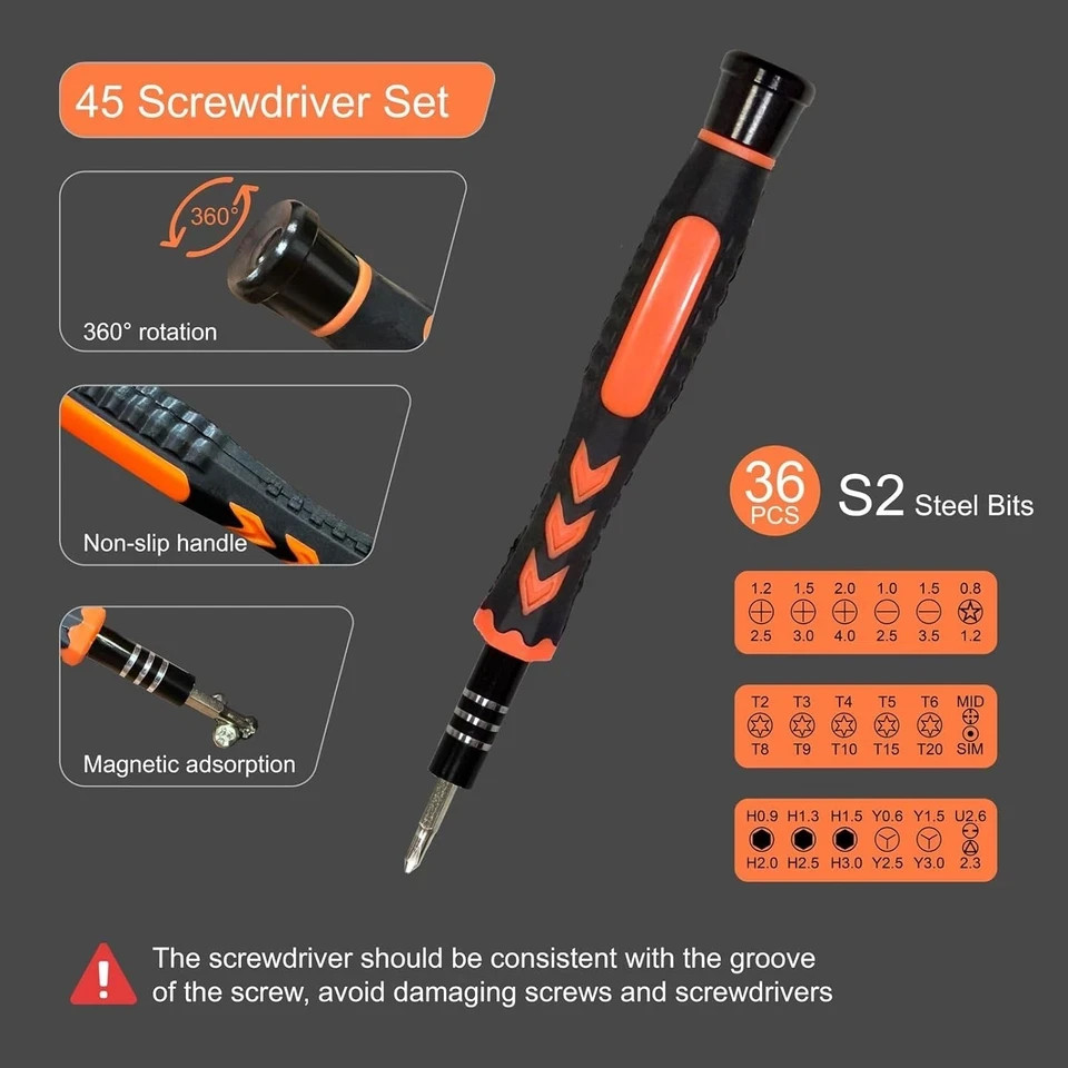 45PC Cleaning Repair Tool Set Screwdriver Kit For PS5 S4 Xbox Controller Console