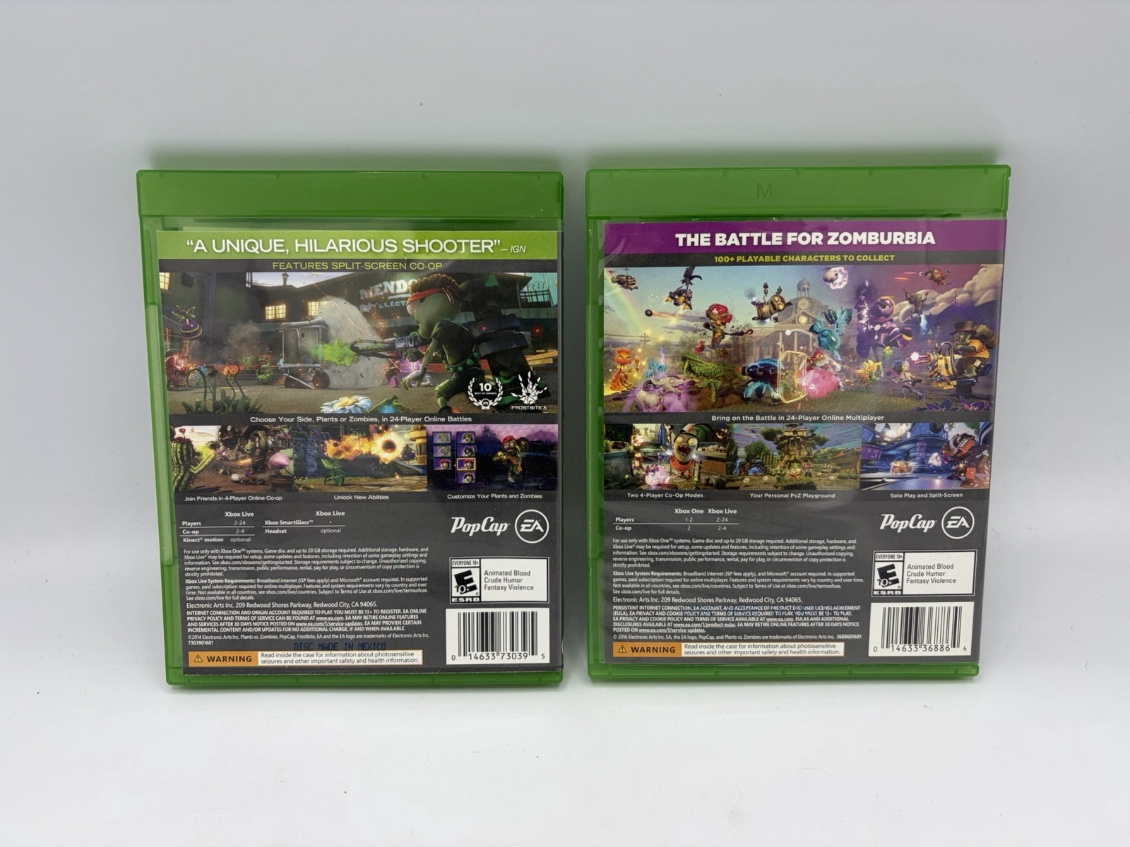 Plants Vs. Zombies Garden Warfare 1 and 2 (Xbox One 360) PvZ GW2 GW1 Microsoft