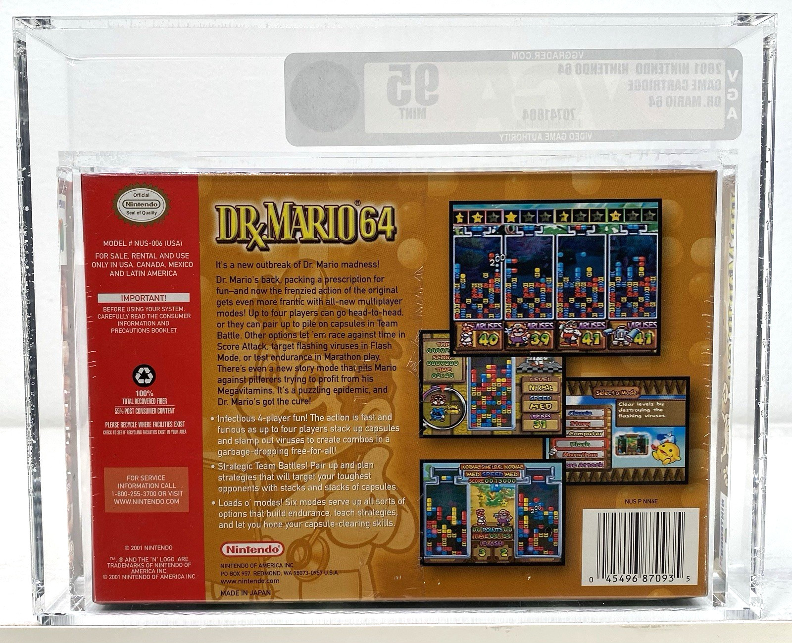 Dr. Mario 64 Nintendo N64 Brand New 2001 Factory Sealed VGA 95 TOP POP