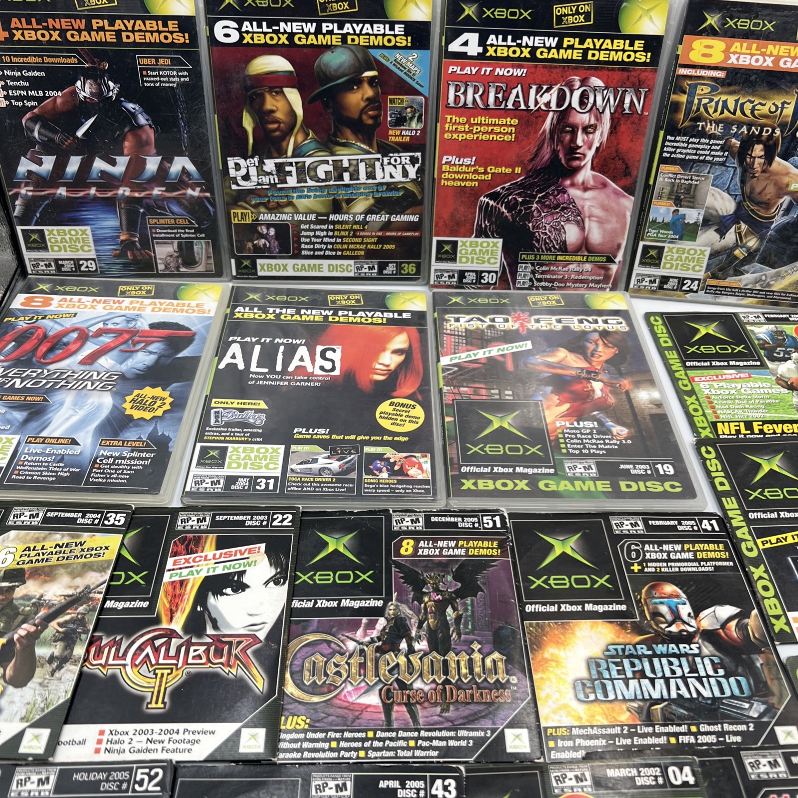 Official Xbox Magazine Demo Disc Lot Of 18 (Original Xbox, Xbox 360)