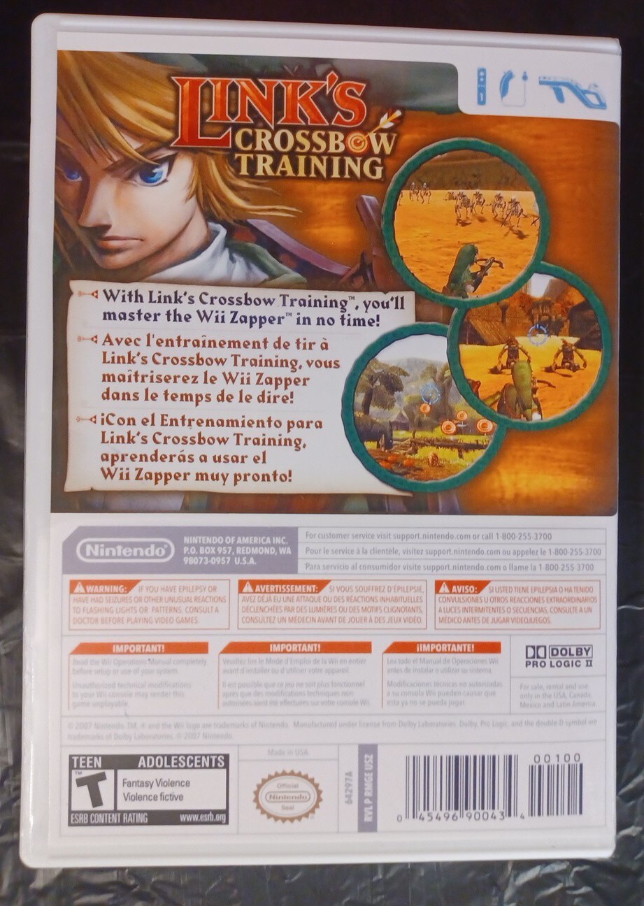 Link’s Crossbow Training REPLACEMENT Case + Artwork ONLY – NO GAME nintendo art